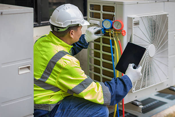 Professional Hvac Maintenance technician working in Plainville, NY